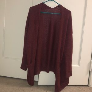 AMERICAN EAGLE, L/XL maroon knitted cardigan